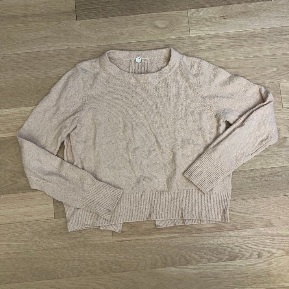 Light Pink Margaret O'Leary Cropped Sweater.